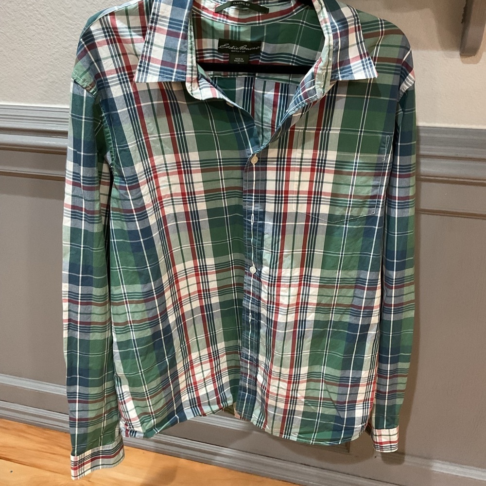Eddie Bauer Multicolor Plaid Men's Shirt
